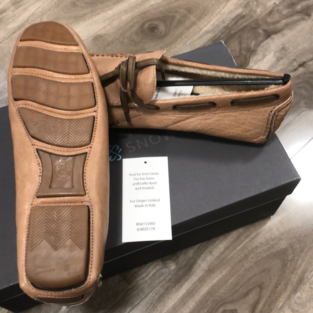 🔥🔥GENUINE SHEARLING ROSS AND SNOW Davide Italian driving shoe. - Picture 11 of 16